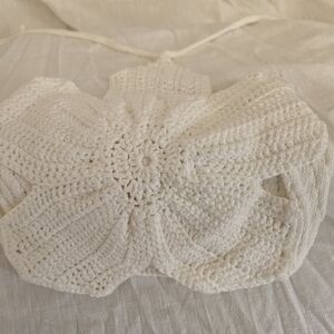 Peppermayo White Crochet Halter Top